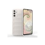 CONSTRAIN - Samsung Galaxy A14 ile uyumlu Kılıf Kamera Korumalı Parmak İzi Bırakmayan İçi Kadife Yumuşak Sıvı Silikon Kapak - Bej