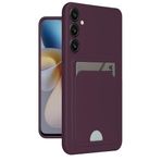 CONSTRAIN - Samsung Galaxy A17 ile uyumlu 5g Kılıf Kamera Korumalı Kartlıklı Cüzdanlı Yumuşak Silikon Kapak - mor