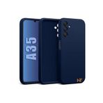 CONSTRAIN Samsung Galaxy A35 ile uyumlu Kadife Astarlı Lacivert Mat Silikon Kılıf – İnce & Esnek, Leke ve Suya Dayanıklı