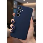 CONSTRAIN - Samsung Galaxy S26 Plus ile uyumlu İçin Içi Kadife Süet Tasarımlı Kamera Korumalı Silikon A Kalite Lansman Kılıf - Lacivert