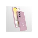 CONSTRAIN - Samsung ile uyumlu Galaxy A25 Kılıf MagSafe ile uyumlu Halkalı Extra Standlı Içi Kadife Yumuşak Renkli Silikon Kapak - pembe