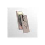 CONSTRAIN - Samsung ile uyumlu Galaxy S25 Ultra Kılıf MagSafe ile uyumlu Halkalı Extra Standlı Içi Kadife Yumuşak Renkli Silikon Kapak - Desert Gold