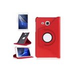 CONSTRAIN - Samsung ile Uyumlu Galaxy Tab 4 T280 Standlı Kapaklı Dönebilen Tablet Kılıfı Kırmızı - Kırmızı