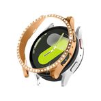 CONSTRAIN - Samsung ile uyumlu Galaxy Watch 4 5 6 7 FE 40 mm TEK SIRA Taşlı Kasa Koruyucu (Ekran Koruyucusuz) TEKSIRA - Pembe 2