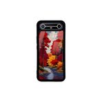 CONSTRAIN - Tecno Spark Slim 5G ile uyumlu Kılıf Boyalı Tablo Desenli Fiyonk Ve Leopar Tasarımlı 3D Ayna Görünümlü Korumalı Kapak - Kırmızı