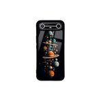 CONSTRAIN - Tecno Spark Slim 5G ile uyumlu Kılıf Boyalı Tablo Desenli Fiyonk Ve Leopar Tasarımlı 3D Ayna Görünümlü Korumalı Kapak - Siyah