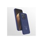 CONSTRAIN - Xiaomi 15T Pro ile uyumlu Mi Kılıf Magsafe ile uyumlu Halkalı Extra Standlı içi Kadife Yumuşak Renkli Silikon Samara Kapak - Lacivert