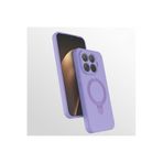 CONSTRAIN - Xiaomi 15T Pro ile uyumlu Mi Kılıf Magsafe ile uyumlu Halkalı Extra Standlı içi Kadife Yumuşak Renkli Silikon Samara Kapak - Lila