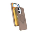 CONSTRAIN - Xiaomi ile uyumlu Redmi 13C Kılıf MagSafe ile uyumlu Halkalı Extra Standlı Içi Kadife Yumuşak Renkli Silikon Kapak - Desert Gold