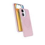 CONSTRAIN - Xiaomi ile uyumlu Redmi 13C Kılıf MagSafe ile uyumlu Halkalı Extra Standlı Içi Kadife Yumuşak Renkli Silikon Kapak - pembe