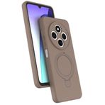 CONSTRAIN - Xiaomi ile uyumlu Redmi 14C Kılıf MagSafe ile uyumlu Halkalı Extra Standlı Içi Kadife Yumuşak Renkli Silikon Kapak - Desert Gold