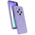 CONSTRAIN - Xiaomi ile uyumlu Redmi 14C Kılıf MagSafe ile uyumlu Halkalı Extra Standlı Içi Kadife Yumuşak Renkli Silikon Kapak - lila