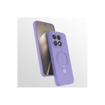 CONSTRAIN - Xiaomi ile uyumlu Redmi 15T Kılıf MagSafe ile uyumlu Halkalı Extra Standlı Içi Kadife Yumuşak Renkli Silikon Kapak - lila