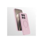 CONSTRAIN - Xiaomi ile uyumlu Redmi 15T Kılıf MagSafe ile uyumlu Halkalı Extra Standlı Içi Kadife Yumuşak Renkli Silikon Kapak - pembe