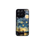 CONSTRAIN - Xiaomi Mi 15T Pro ile uyumlu Kılıf Boyalı Tablo Desenli Fiyonk Ve Leopar Tasarımlı 3D Ayna Görünümlü Korumalı Kapak - Bej