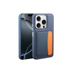 CONSTRAIN - Xiaomi Redmi 15C 5G ile uyumlu Kılıf Kamera Korumalı Kartlıklı Cüzdanlı Renkli Tuşlu Deri Tasarımlı Silikon Kapak - Lacivert