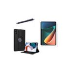 CONSTRAIN - Xiaomi Redmi Pad ile Uyumlu Standlı Kılıf + Cam Ekran Koruyucu + Tablet Kalemi 3'lü Set - Siyah