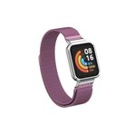 CONSTRAIN Xiaomi Redmi Watch (Mi Watch Lite) İle Uyumlu KRD, 58 Metal Zore Kordon, Lila
