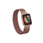 CONSTRAIN Xiaomi Redmi Watch (Mi Watch Lite) İle Uyumlu KRD, 58 Metal Zore Kordon, Pembe