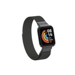 CONSTRAIN Xiaomi Redmi Watch (Mi Watch Lite) İle Uyumlu KRD, 58 Metal Zore Kordon, Siyah