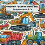 Construction site vehicles coloring book:: Excavators, trucks & Co.