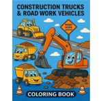 Construction Trucks & Road Work Vehicles: My First Vehicles – Book 5 | Coloring Fun for Kids Ages 3-6: Bulldozers, Excavators, Trucks & More | 32 ... | Develop Creativity & Fine Motor Skills