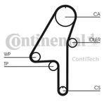 Contitech CT1010K1 132X280 Volvo C30 C70 S60 S80 V70 2.4TDI 20V 01 XC60 XC70 X Eksantrik Gergi Kiti