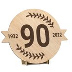 CONTRAXT 90 yaş doğum günü hediyeleri erkek kadınlar. Hediye doğum günü kartı 90 yaş doğum günü erkek dekorasyonu 90 yaş hediye erkek kadın yıl dönümü yaşlılar büyük baba mutlu doğum günü jubiläum ahşap (90)