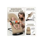 Convers Bebekler İçin Oyuncaklı Üç Kademeli Ana Kucağı Bej