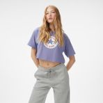 Converse Baskılı Kadın Mor T-Shirt - M6N-Mor