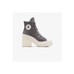 converse Chuck 70 De Luxe Heel Unisex Gri Deri Platform Sneaker