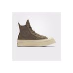 converse Chuck 70 De Luxe Squared Unisex Haki Deri Platform Sneaker