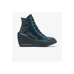 converse Chuck 70 De Luxe Wedge Kadın Lacivert Deri Platform Sneaker