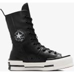 Converse Chuck 70 Plus Unisex Siyah Deri Platform Sneaker - 001-Siyah