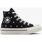 Converse Chuck Taylor All Star Eva Lift Polka Dots Çocuk Siyah Platform Sneaker - 001-Siyah
