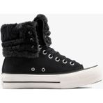 Converse Chuck Taylor All Star Fold Over Lift Siyah Kadın Sneaker Nefes Alabilir Yapı ile Konforlu - 001-Siyah