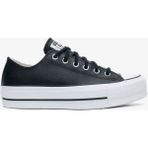 Converse Chuck Taylor All Star Leather Platform Kadın Siyah Sneaker - 001-Siyah
