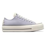 Converse Chuck Taylor All Star Lift Crafted Laces Platform Kadın Günlük Spor Ayakkabı Mor 36