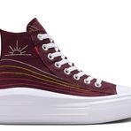 Converse Chuck Taylor All Star Lift Kadın Bağcıklı Kanvas Spor Ayakkabı, Bloodstone/Kırmızı/Sarı, 41 EU