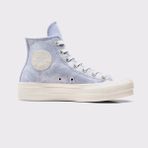 Converse Chuck Taylor All Star Lift Kadın Mavi Süet Platform Sneaker - 537-Mavi