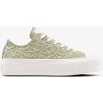 Converse Chuck Taylor All Star Lift Platform Textured Material Kadın Sneaker Ayakkabı - Yeşil