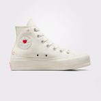 Converse Chuck Taylor All Star Lift Platform Y2K Heart Unisex Krem Sneaker - Krem - Çelik