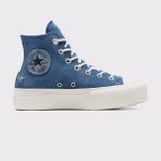 Converse Chuck Taylor All Star Lift Unisex Lacivert Denim Platform Sneaker - 400-Lacivert