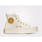Converse Chuck Taylor All Star Move Kadın Krem Günlük Platform Sneaker.286
