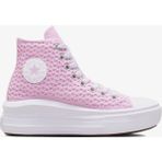 Converse Chuck Taylor All Star Move Kadın Pembe Platform Sneaker - 523-Pembe