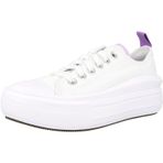 Converse Chuck Taylor All Star Move Lo Beyaz/Pixel Mor Kanvas Çocuk Spor Ayakkabı