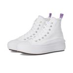 Converse Chuck Taylor All Star Move Platform Çocuk Mor Detaylı Sneaker, 38, A03667C 102, BEYAZ, Unisex Çocuk