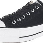 Converse Chuck Taylor All Star Platform Canvas Low Top Kadın Günlük Spor Ayakkabı Siyah 38