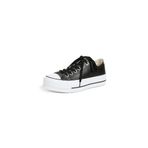 Converse Chuck Taylor Öküz CTAS Asansör Temiz, Spor Ayakkabıları Düşük Kadın, Siyah (Siyah/Siyah/Beyaz 001), 39.5 AB