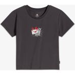 Converse Classic Kadın Slim Fit Baskılı Siyah T-Shirt - 010-Siyah - 2XL